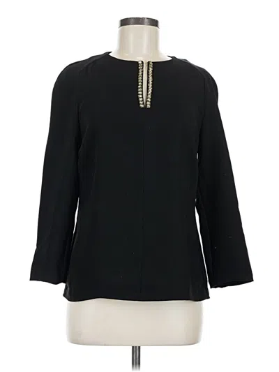 Pre-owned Ted Baker 3/4 Sleeve Blouse In Black