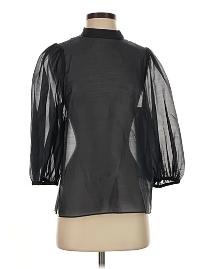 Pre-owned Ted Baker 3/4 Sleeve Blouse In Black
