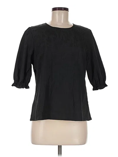 Pre-owned Ted Baker 3/4 Sleeve Blouse In Black