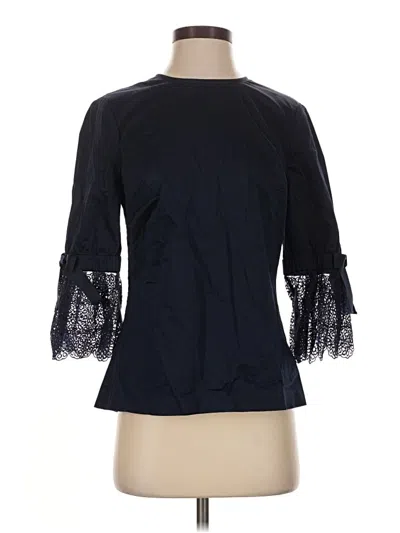 Pre-owned Ted Baker 3/4 Sleeve Blouse In Black