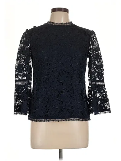 Pre-owned Ted Baker 3/4 Sleeve Blouse In Blue