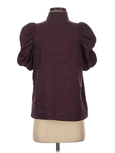 Pre-owned Ted Baker 3/4 Sleeve Blouse In Burgundy
