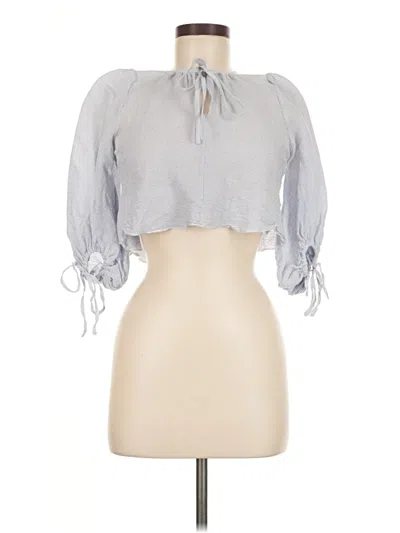 Pre-owned Ted Baker 3/4 Sleeve Blouse In Gray