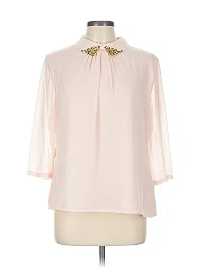 Pre-owned Ted Baker 3/4 Sleeve Blouse In Pink
