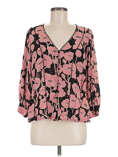 Pre-owned Ted Baker 3/4 Sleeve Blouse In Pink