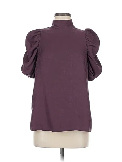 Pre-owned Ted Baker 3/4 Sleeve Blouse In Purple