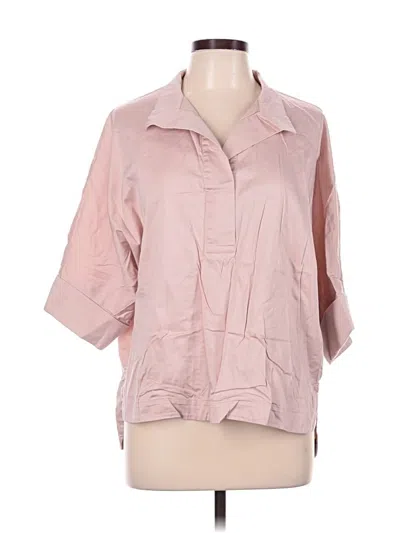 Pre-owned Ted Baker 3/4 Sleeve Button Down Shirt In Pink