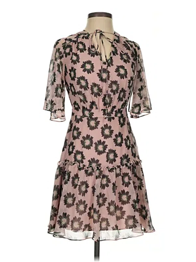 Pre-owned Ted Baker 3/4 Sleeve Top Pink Tie Neck Tops