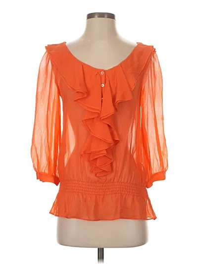 Pre-owned Ted Baker 3/4 Sleeve T-shirt In Orange
