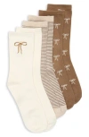 Ted Baker 3-pack Assorted Crew Socks In Brown