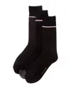 Ted Baker 3pk Crew Socks In Black