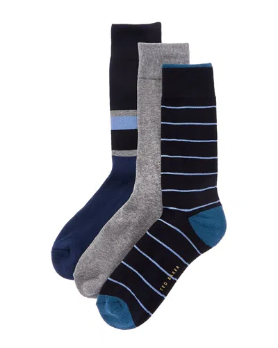 Ted Baker 3pk Crew Socks In Blue
