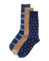 Ted Baker 3pk Crew Socks In Multi
