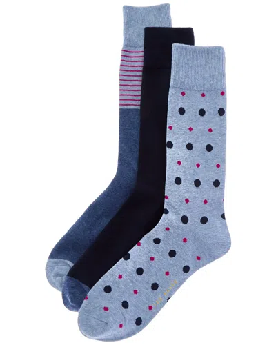 Ted Baker 3pk Dress Socks In Blue