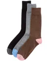 Ted Baker 3pk Dress Socks In Grey