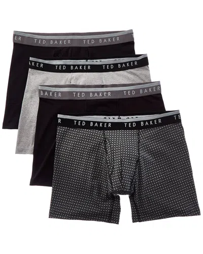 Ted Baker 4pk Boxer Brief In Black