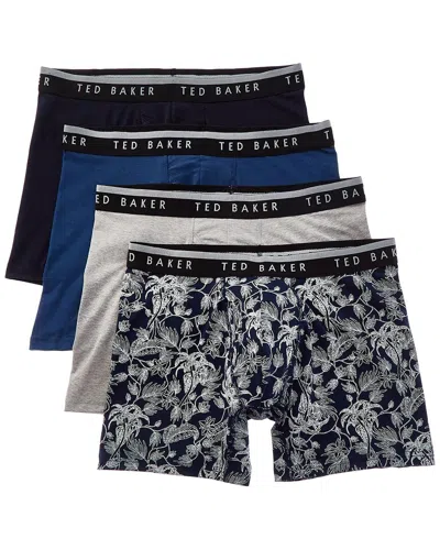 Ted Baker 4pk Boxer Brief In Blue