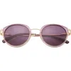 Ted Baker 50mm Gradient Round Sunglasses In Purple