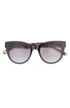 Ted Baker 50mm Round Sunglasses In Black