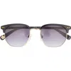 Ted Baker 51mm Gradient Half Rim Square Sunglasses In Purple