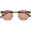 Ted Baker 51mm Gradient Half Rim Square Sunglasses In Multi