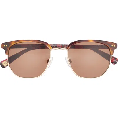 Ted Baker 51mm Gradient Half Rim Square Sunglasses In Multi