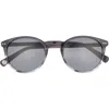 Ted Baker 51mm Polarized Round Sunglasses In Gray