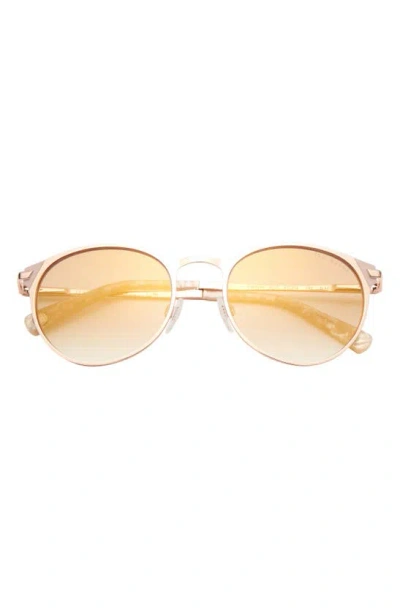 Ted Baker 53mm Round Sunglasses In Gold