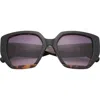 Ted Baker 54mm Gradient Square Sunglasses In Black