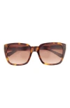 Ted Baker 54mm Gradient Square Sunglasses In Brown