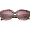 Ted Baker 54mm Gradient Square Sunglasses In Brown