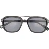 Ted Baker 54mm Polarized Square Sunglasses In Black