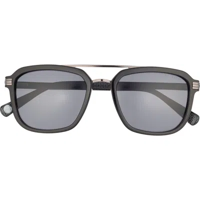 Ted Baker 54mm Polarized Square Sunglasses In Black