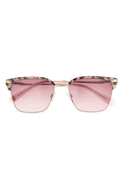 Ted Baker 55mm Half Rim Square Sunglasses