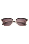 Ted Baker 55mm Half Rim Square Sunglasses In Black