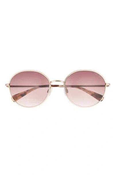 Ted Baker 56mm Gradient Round Sunglasses In Gold