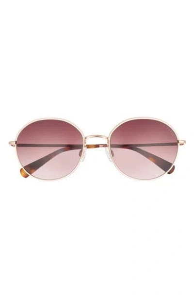 Ted Baker 56mm Gradient Round Sunglasses In Gold