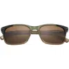 Ted Baker 56mm Polarized Rectangular Sunglasses In Multi