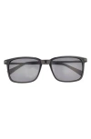 Ted Baker 56mm Polarized Square Sunglasses In Black