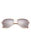 Ted Baker 57mm Aviator Sunglasses In Gold