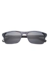 Ted Baker 57mm Full Rim Rectangle Polaized Sunglasses In Slate