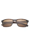 Ted Baker 57mm Full Rim Rectangle Polaized Sunglasses In Brown