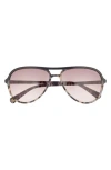 Ted Baker 57mm Gradient Aviator Sunglasses In Purple