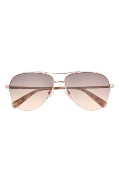 Ted Baker 57mm Gradient Half Rim Aviator Sunglasses In Multi