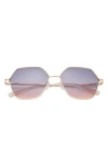 Ted Baker 57mm Oversize Sunglasses In Gold
