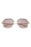 Ted Baker 57mm Oversize Sunglasses In Gold