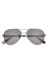 Ted Baker 57mm Polarized Aviator Sunglasses In Gray