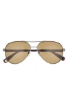 Ted Baker 57mm Polarized Aviator Sunglasses In Green