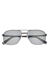 Ted Baker 58mm Polarized Aviator Sunglasses In Gray