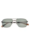Ted Baker 58mm Polarized Aviator Sunglasses In Green